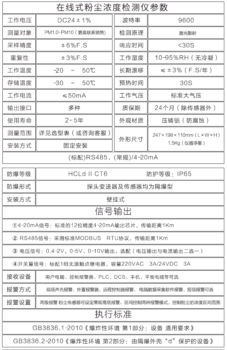 饲料粉尘检测报警仪厂家