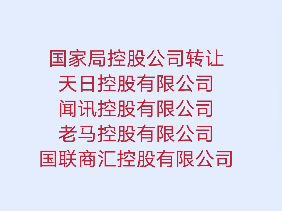 天津国家局实业公司转让价格