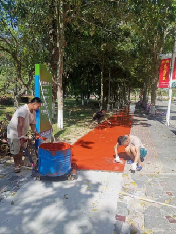 全塑型自結紋廠家塑膠跑道自結紋對溫度的要求-震暉體育塑膠跑道材料