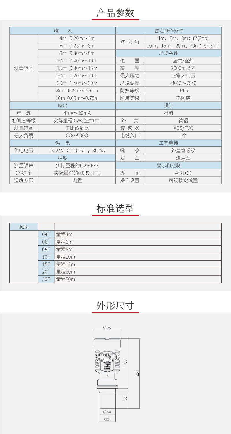 防腐超声波物位传感器厂家