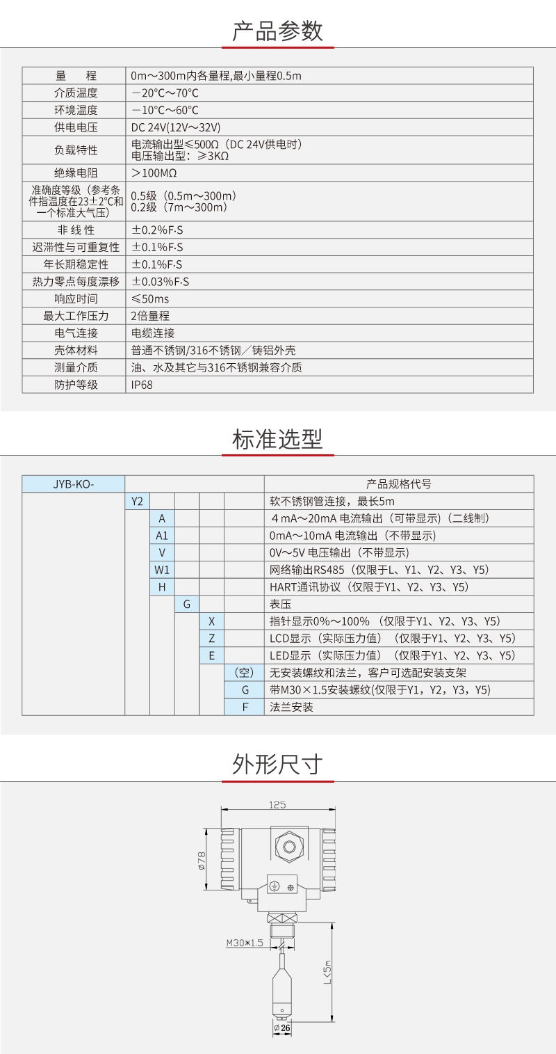 液位液位传感器厂家