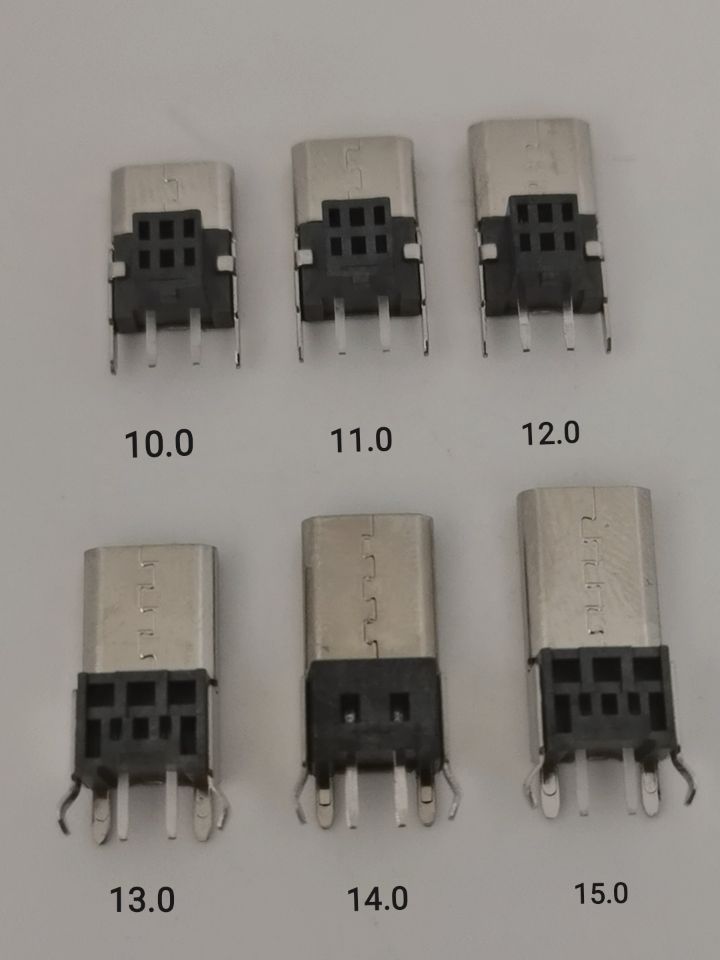 MICRO  2P直插母座  10.011.012.013.014.015.0直彎腳 加長墊高型USB 