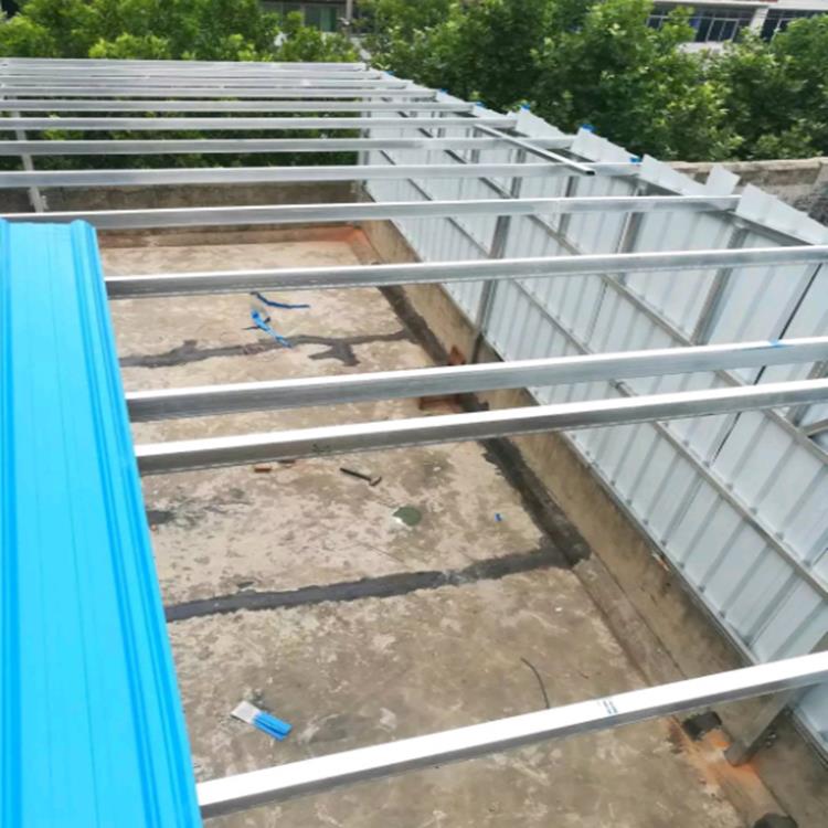 天津寶坻區鋼構彩鋼板房加工廠 彩鋼板廠房 巖棉*