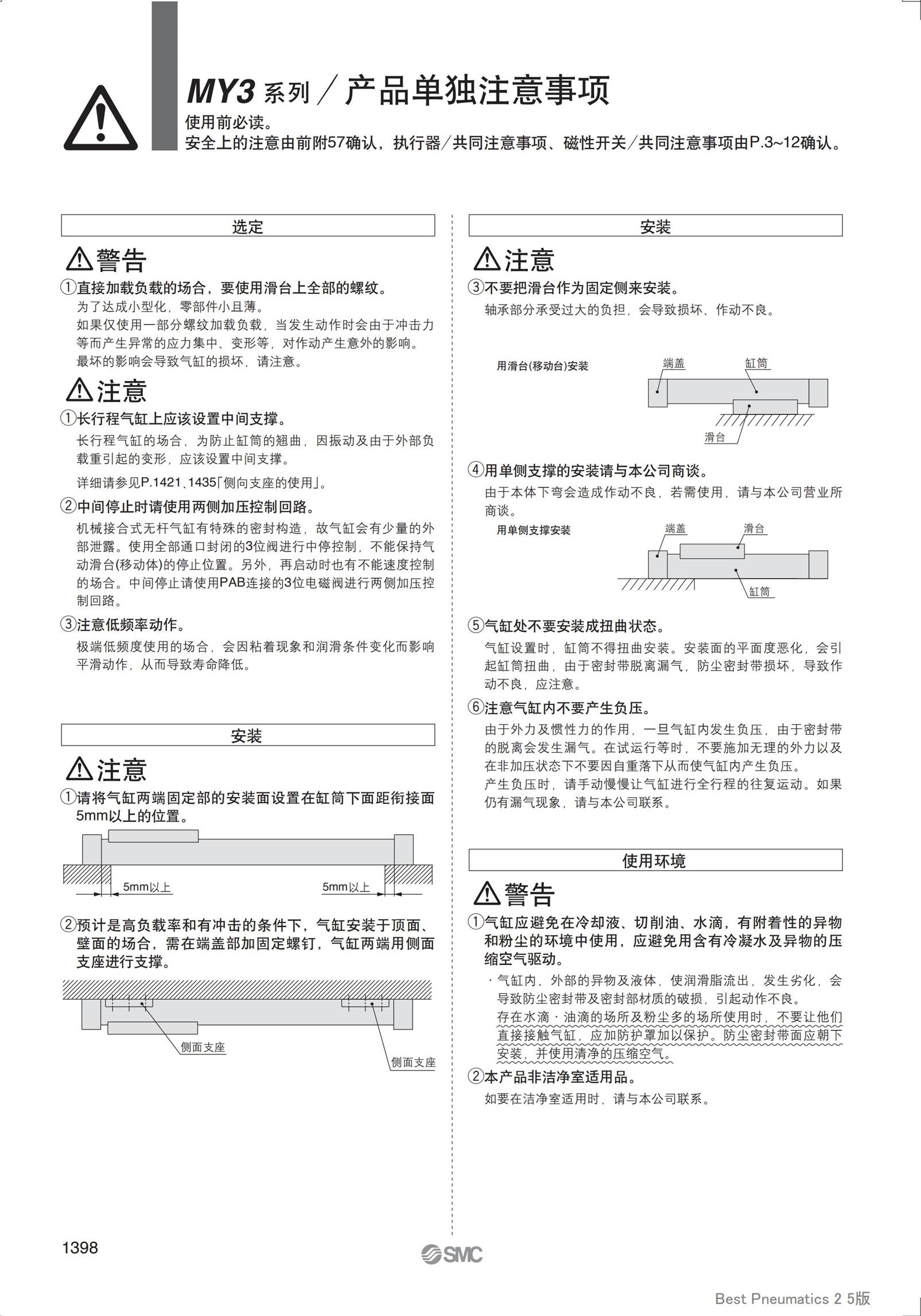 潍坊MY3A3B系列机械接合式无杆气缸