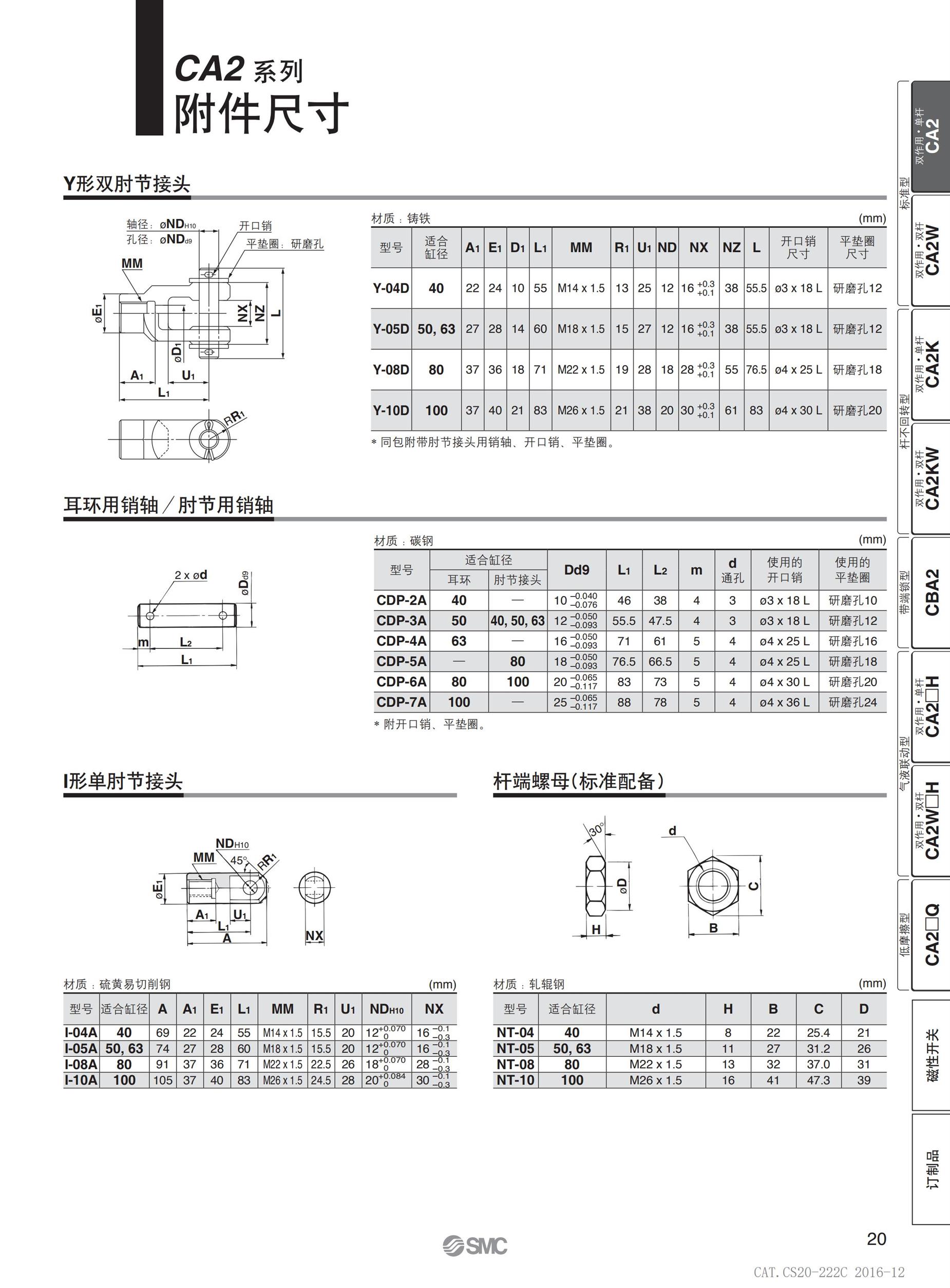 巢湖CG1系列标准型单杆双作用气缸