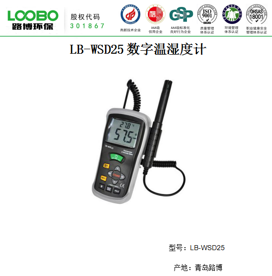 手持式数字温湿度计路博LB-WSD25