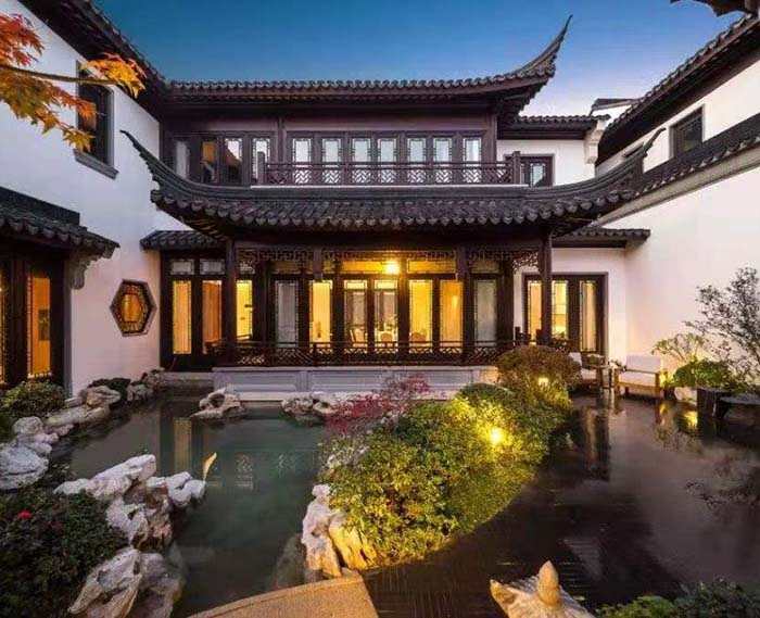 吉林新中式四合院別墅施工-懷俊古建筑施工方案