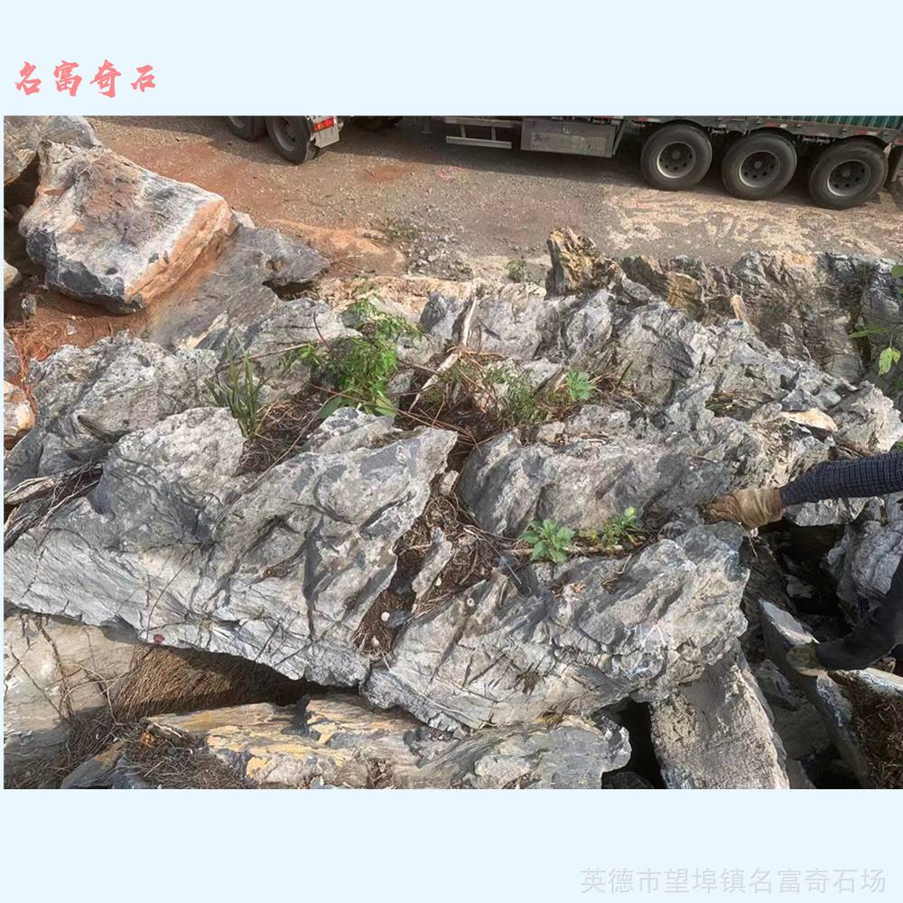 常德英石價格貴嗎，英石原產地在英德，小區庭院假山常見英石造景