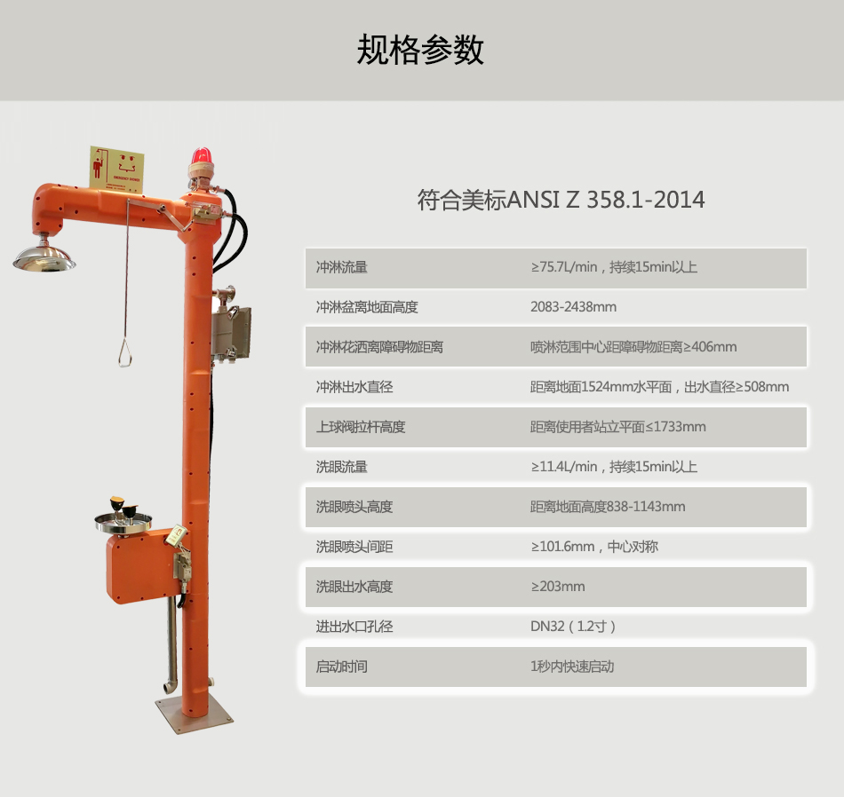 福州新款电加热洗眼器