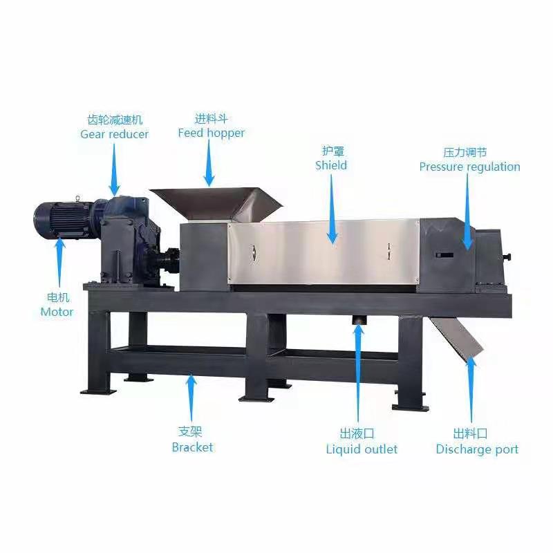 厂家销售泔水处理设备 潲水螺旋压榨机 剩菜剩饭挤压式脱水机