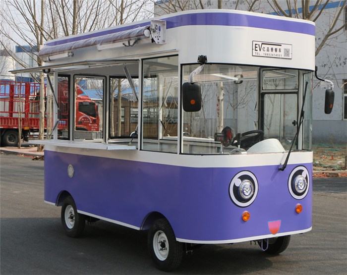 包頭小吃車-億品香餐車按圖定制-烤冷面電動小吃車
