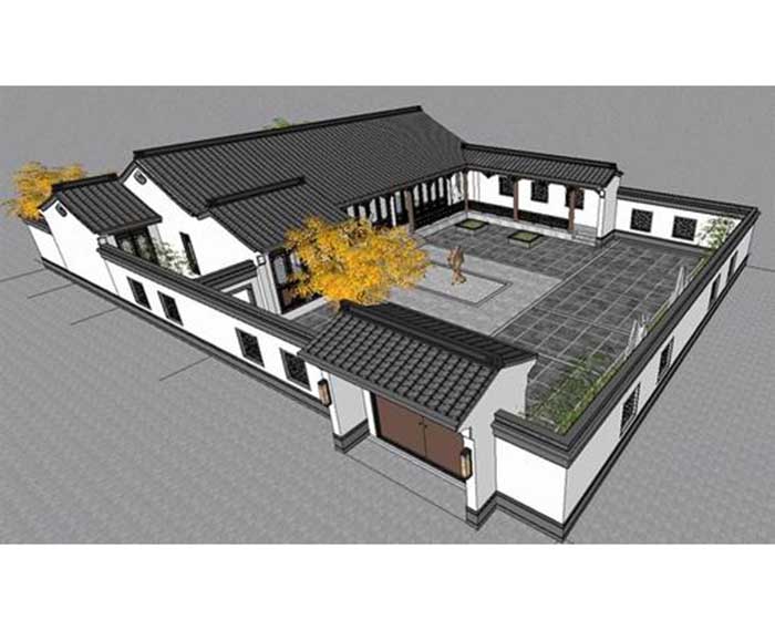 仿古四合院建筑施工-懷俊古建施工設計-仿古四合院建筑施工包工