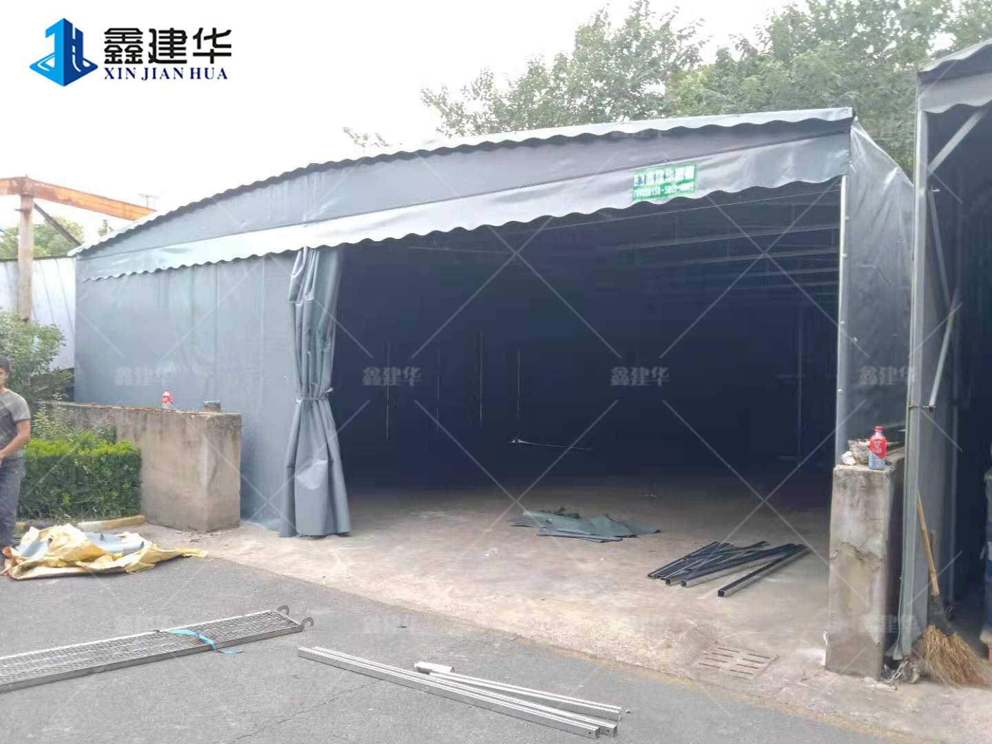 廠房鋼結構雨棚 廠房過道懸空棚
