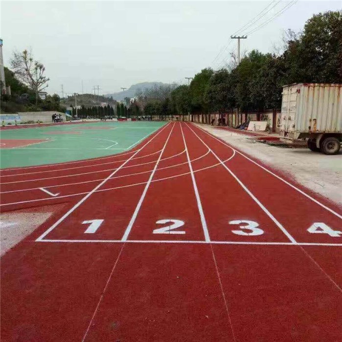 学校塑胶跑道造价-中山塑胶跑道-峰荣电动液压篮球架