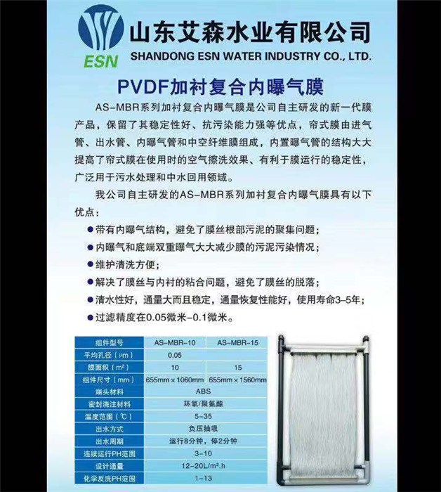 綿陽mbr中空纖維膜來電咨詢