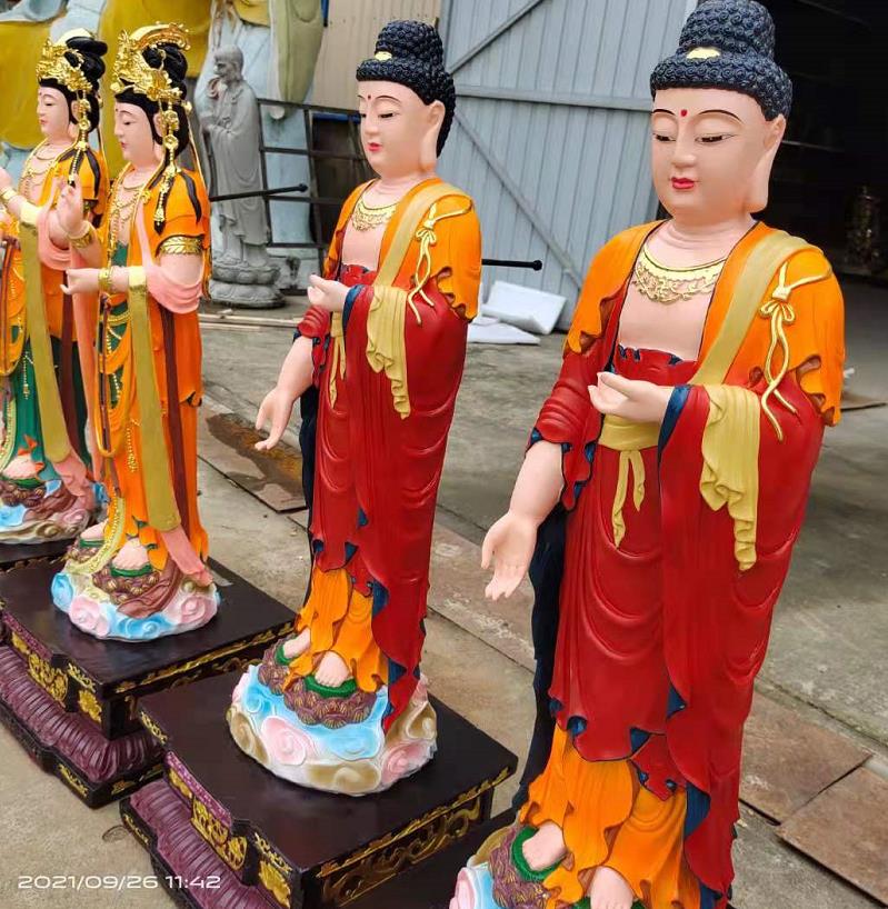 晉城婆娑三圣佛像圖片 婆娑三圣佛像 手工打造