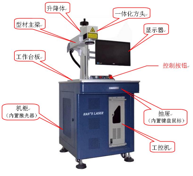 双工位光纤激光打标镭雕机 打码机 飞行激光打标机