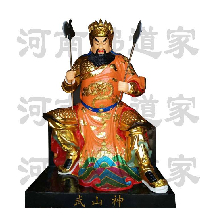 青海西宁山神庙神像 树脂玻璃钢文山神像 武山神