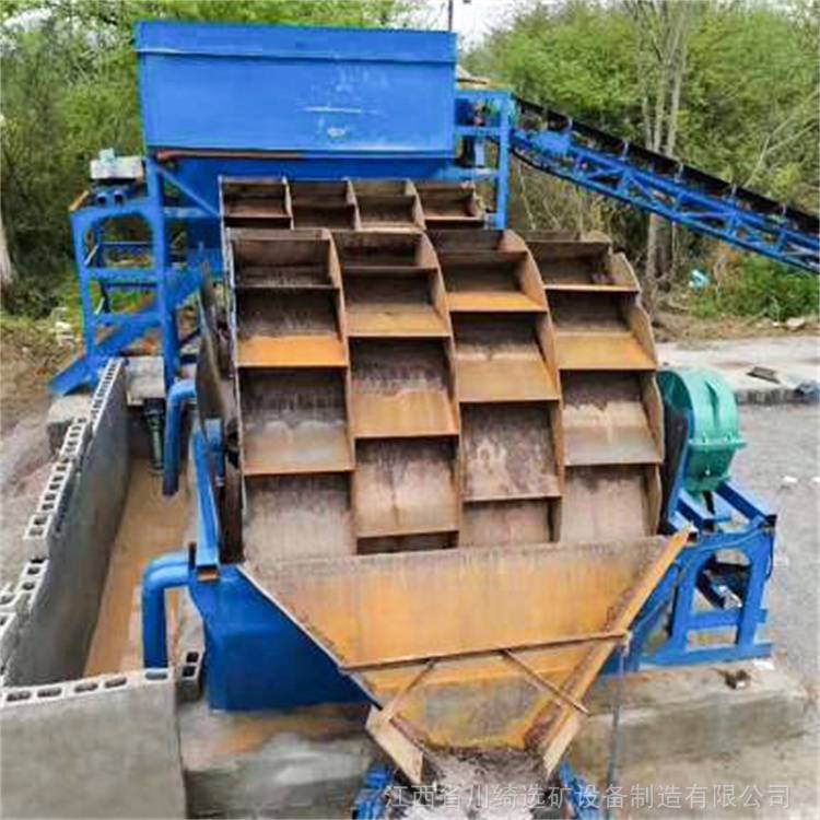 雙槽輪斗洗沙機 大型移動風化石山沙高黏土水洗風火輪