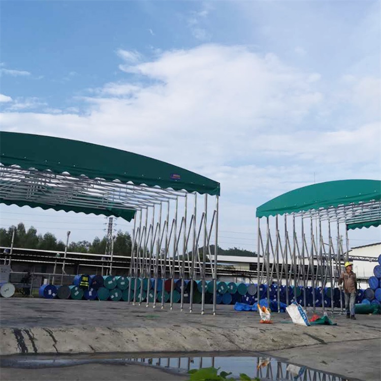通遼活動伸縮雨棚伸縮輪式棚 湘粵 個性定制