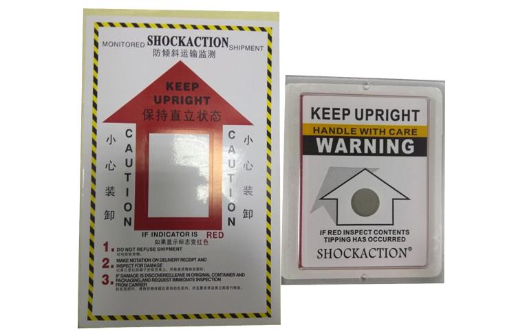 广东设备运输单角度防倾斜标签指示标签