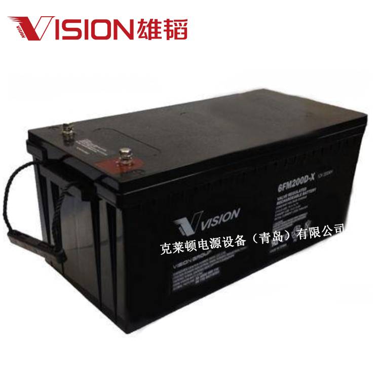 Vision蓄電池 6FM200D-X 雄韜蓄電池 12V200Ah 鉛酸免維護 **命 AGM