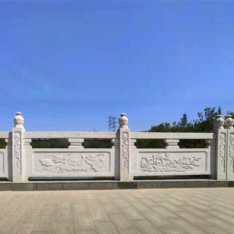 平?jīng)鰸h白玉石欄桿 曲陽縣石旭園林雕塑有限公司