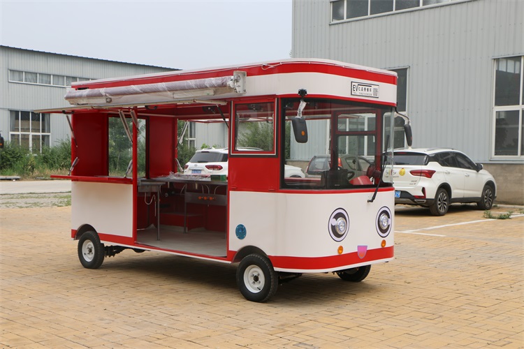 移動電動餐車-億品香餐車新款上市-大型電動四輪移動餐車