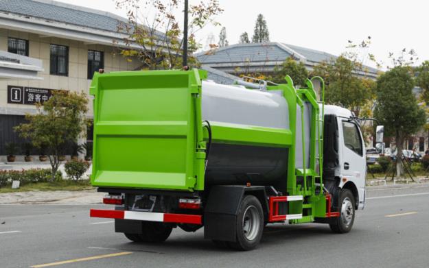 垃圾分类压缩车 拉臂式垃圾车 一车配备多个环卫垃圾箱