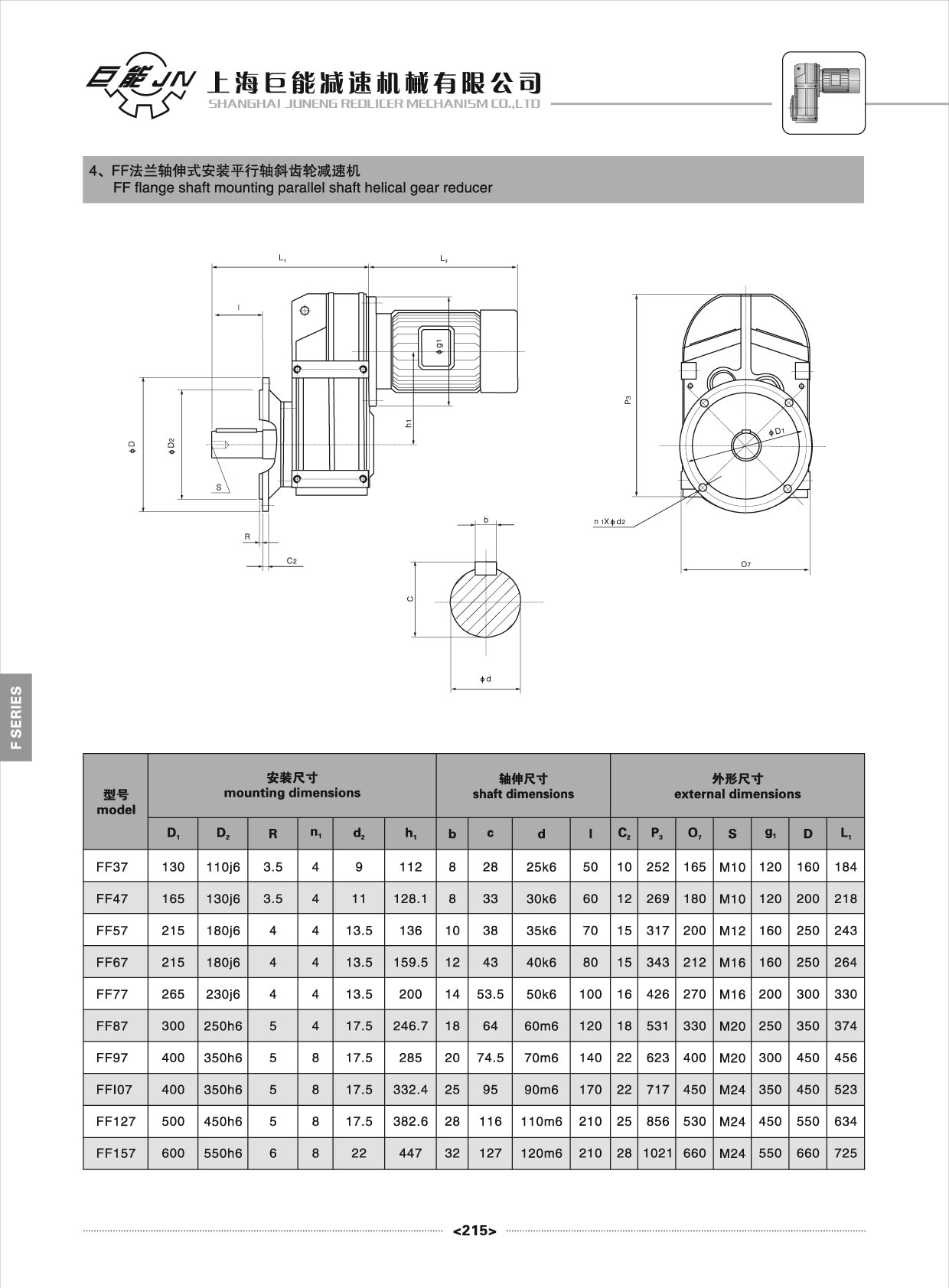 f107斜齿轮硬齿面减速机