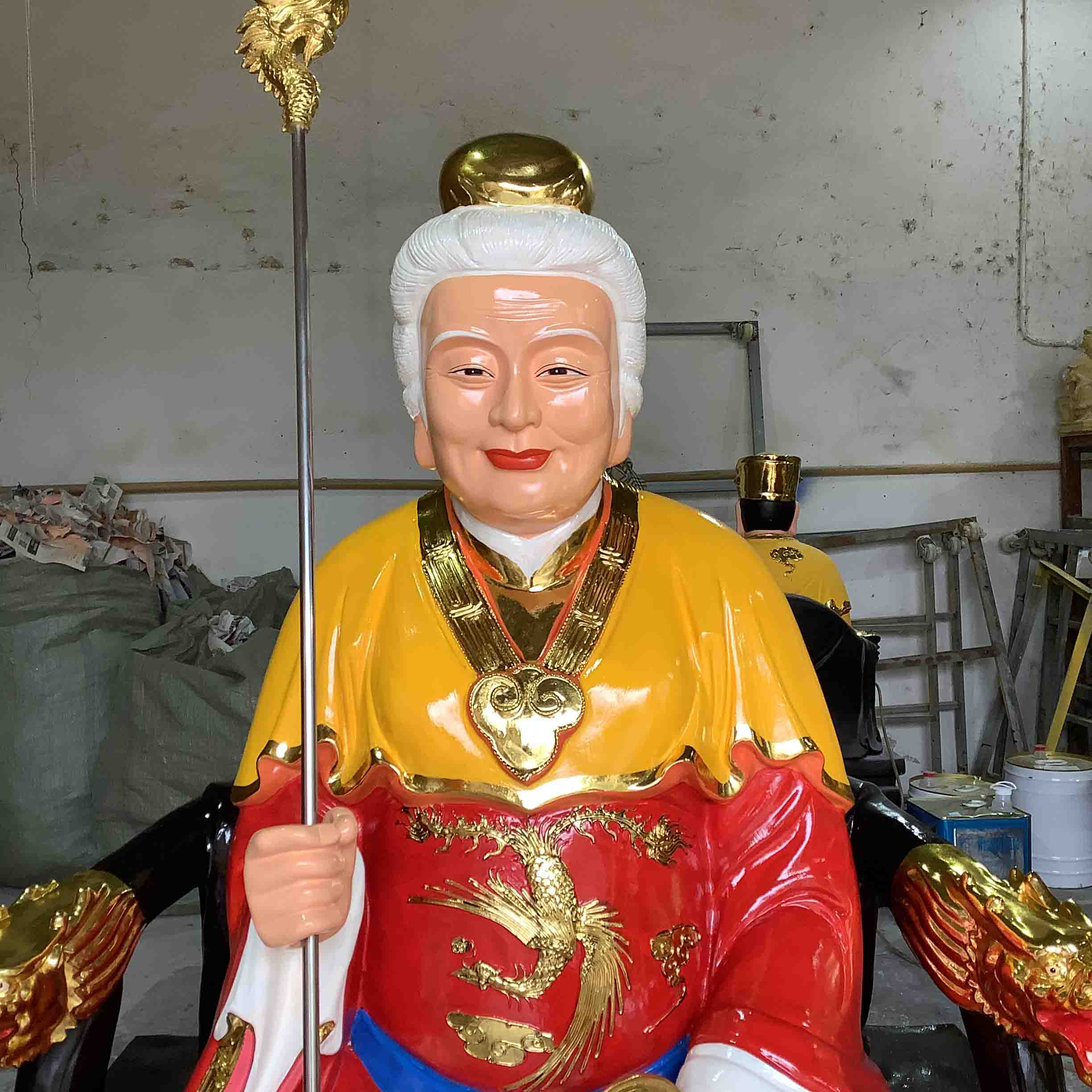 三門峽香樟木九天娘娘佛像 道教神像 一手貨源