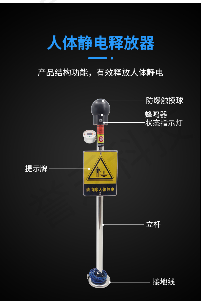 AS-6608人体自动静电消除器