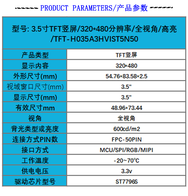 tft彩色液晶显示屏