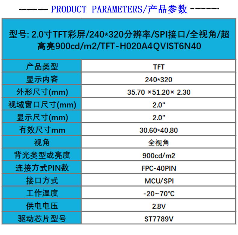 tft彩色液晶显示屏