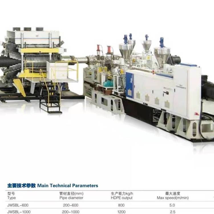 金纬 300毫米pe波纹管 挤出设备
