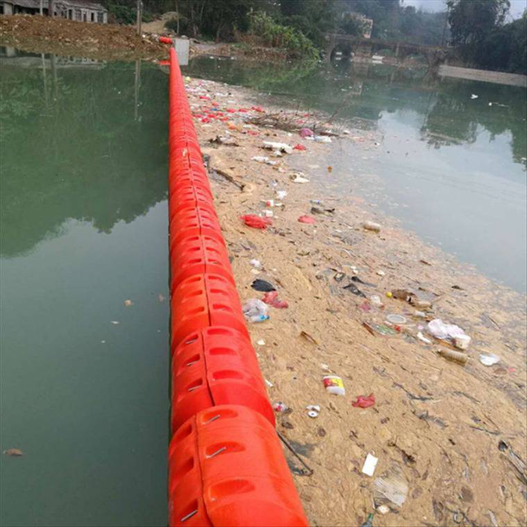 拦污浮体圆柱两片式水面清理滚塑电站浮桶管夹塑料浮筒工厂货源