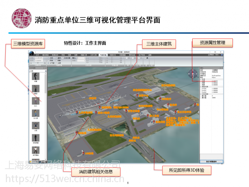 消防重点单位三维可视化管理平台
