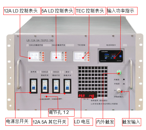 LD-12A-5A-36V大功率多路LD激光器TEC电源集成控制电源