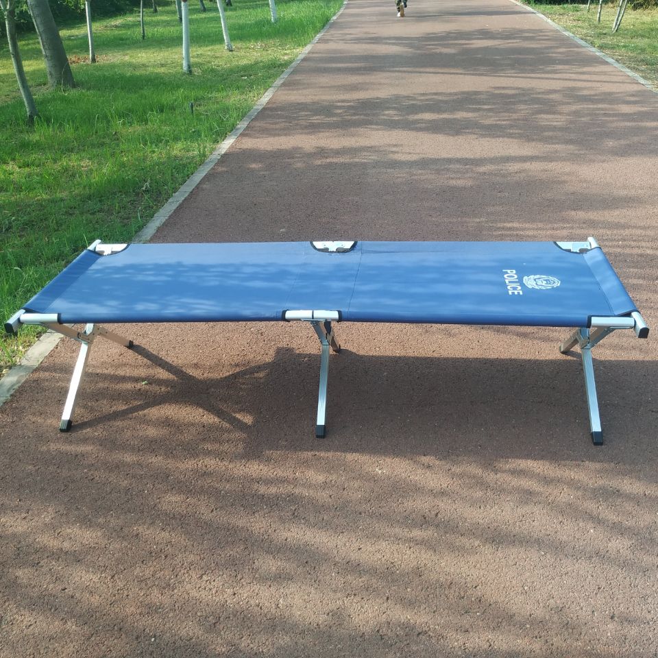 1.9m藏藍(lán)色戶外便攜折疊野營床沙灘床午休陪護(hù)床廠家直供?