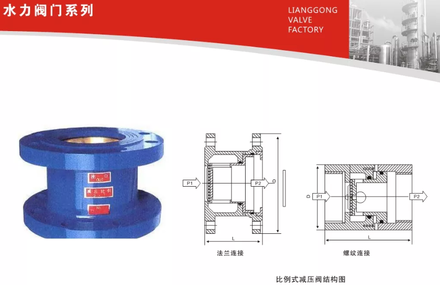 上海良工减压阀 上海良工阀门 上海良工YB43X比例式减压阀厂家