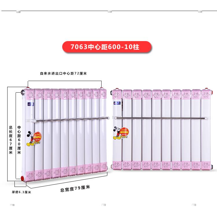 家用暖气片供暖系统图 铸铁烤漆760型铜管换热器