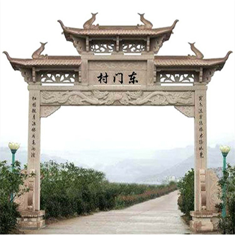 石雕牌樓圖片 三盛石業