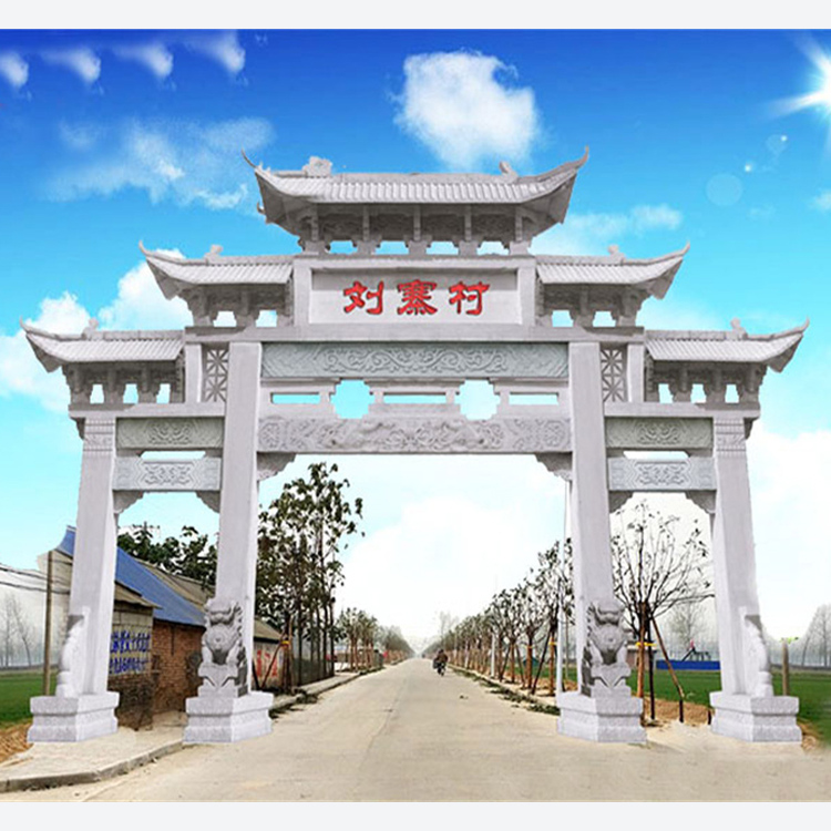 中式門樓大門圖片 三盛石業
