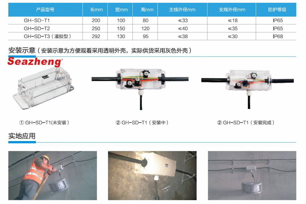 海郑CCE-SD-T3低压隧道用灌封胶防水接线盒