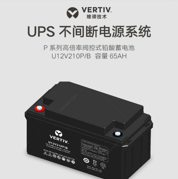VERTIV維諦蓄電池U12V210P/B 12V65AH 直流屏 EPS UPS電源配套