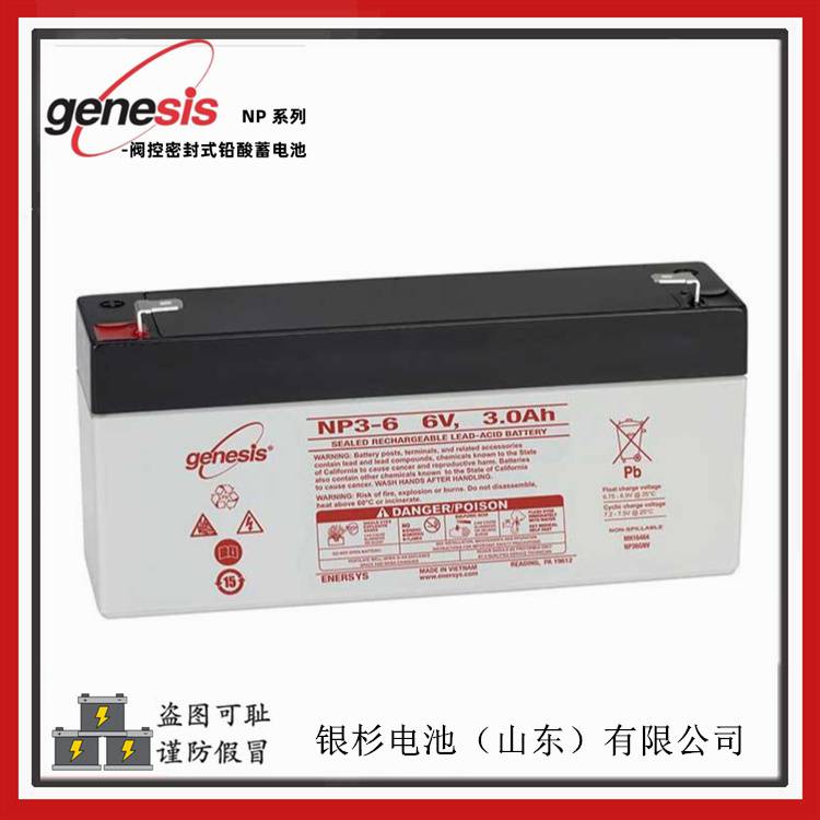 霍克Genesis蓄电池NP3-6应急照明 移动通讯设备6V-3.0Ah免维护电池