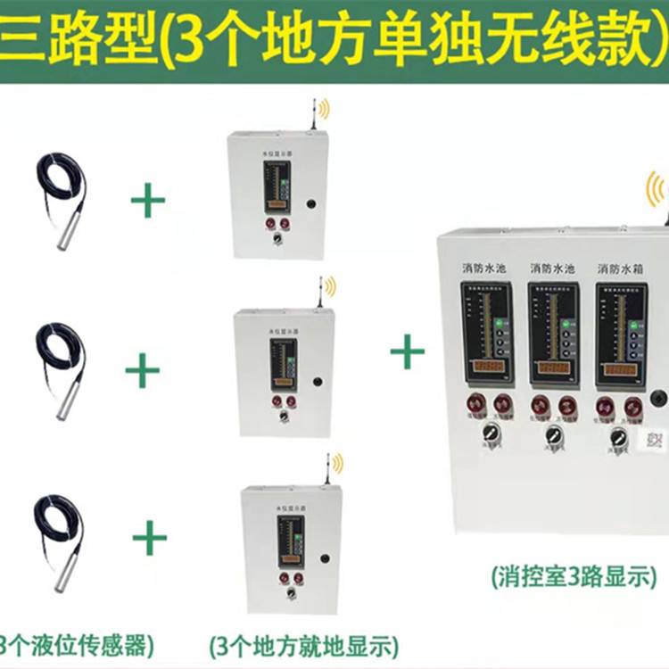 消防水池無線液位儀表報警顯示控制器4G遠程信號