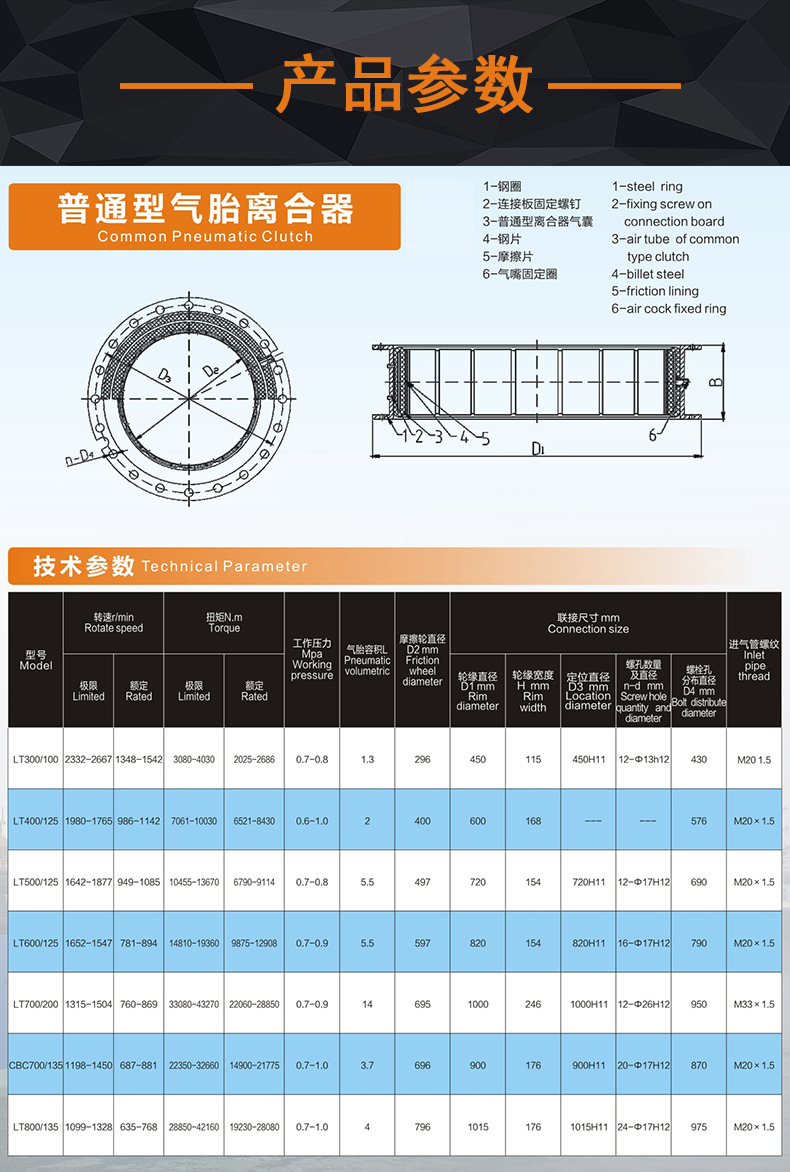 三明气胎离合器直销