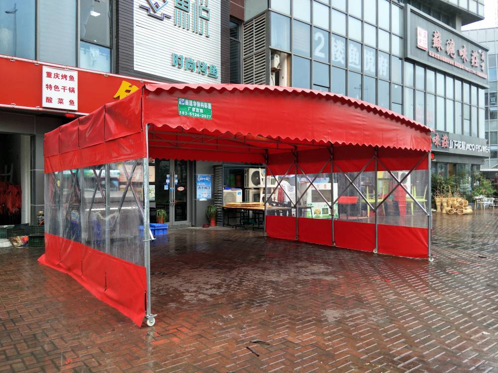 推拉雨棚施工方案 高速路口通道棚 防曬隔熱 加粗加厚