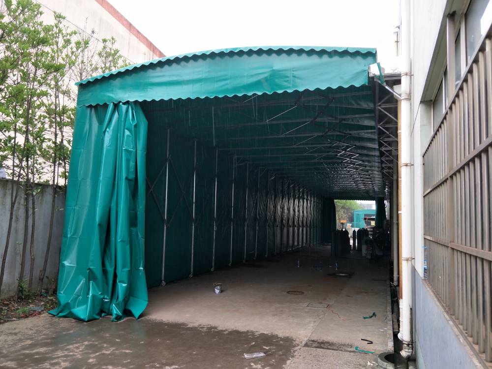 移動推拉雨棚 大型物流遮陽棚 防雨防曬 顏色多選
